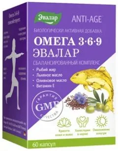 ANTI-AGE ОМЕГА 3-6-9 капс 1300мг х60 Россия Эвалар