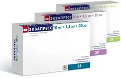 ЭКВАПРЕСС капс.модиф.высв. 10мг+1,5мг+20мг х28 Венгрия Gedeon Richter - РУС