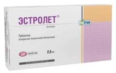 ЭСТРОЛЕТ таб п/о 2,5мг х30 Россия Фармстандарт УфаВита
