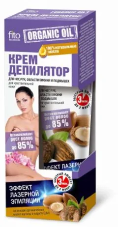 ORGANIC OIL КРЕМ-СКРАБ ДЛЯ ДЕПИЛЯЦИИ НОГ, РУК, БИКИНИ И ПОДМЫШЕК 100мл д/всех типов кожи Россия Фитокосметик