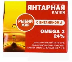 ЯНТАРНАЯ КАПЛЯ ВИТАМИН А капс 300мг х100 Россия Экко плюс