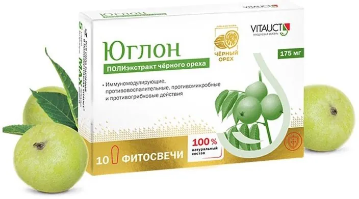 ЮГЛОН ФИТОСВЕЧИ супп. 175мг х10 Россия Витаукт
